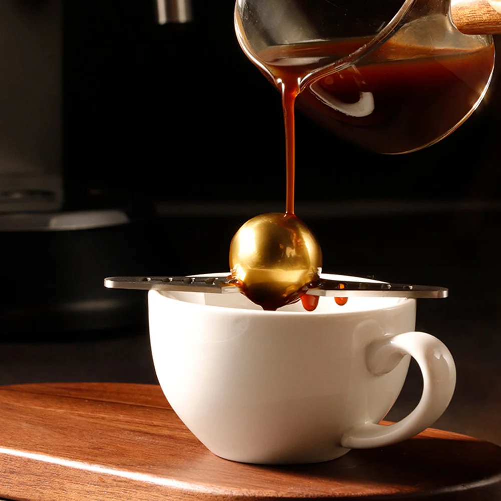 Palline di ghiaccio per caffè Palline congelate preparate a mano per caffè espresso Strumenti riutilizzabili per vassoio di palline di ghiaccio per caffè freddo in acciaio inossidabile