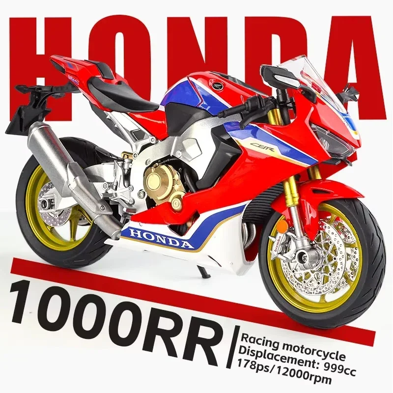 

l 1:9 Vehicle Collection CBR1000RR Alloy Die Cast Motorcycle Model Sound and Light Off Road Autocycle Toys Car