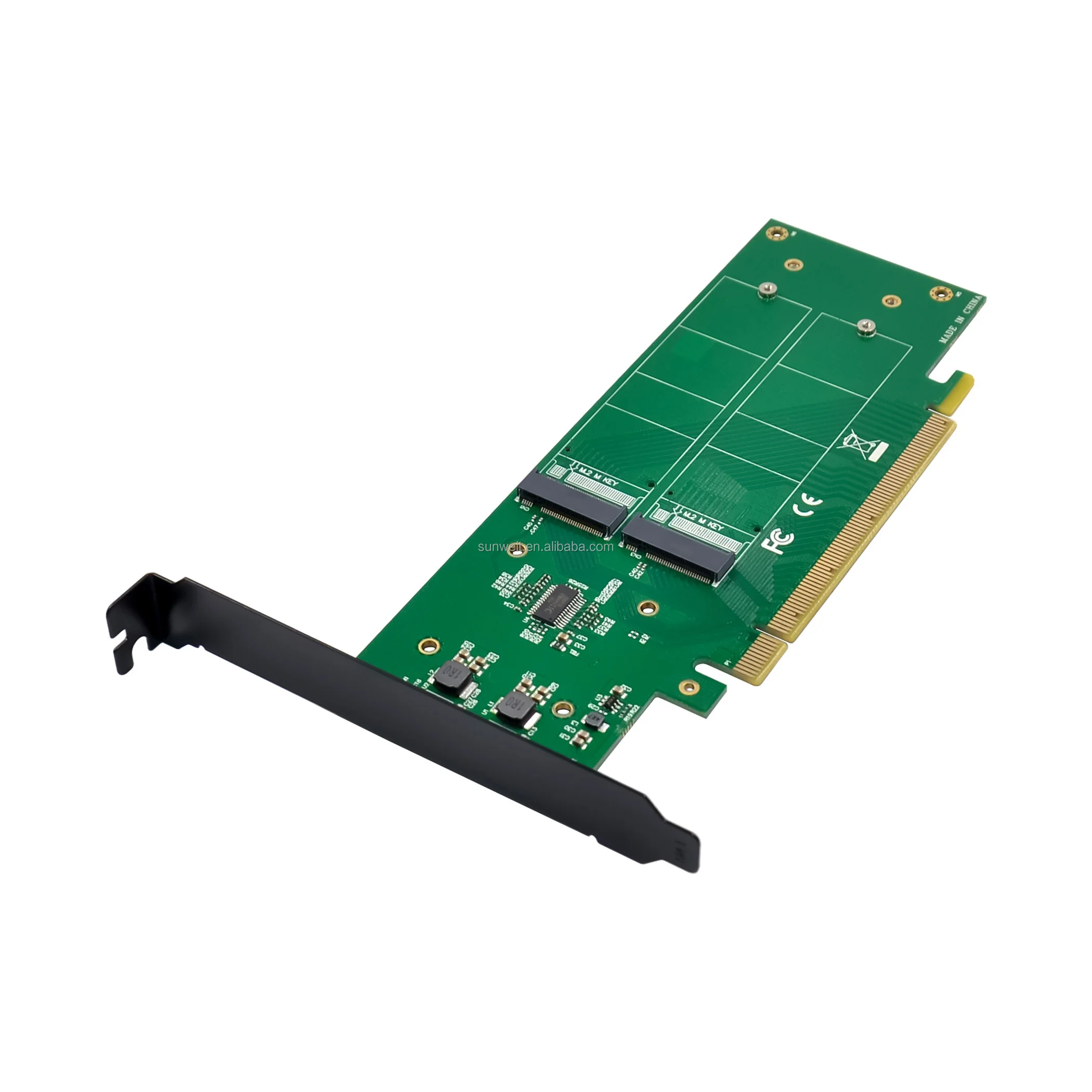 Sunweit ST575 Factory PCIe X16 Hyper 4 ports M.2 M Key NVMe SSD Adaptateur