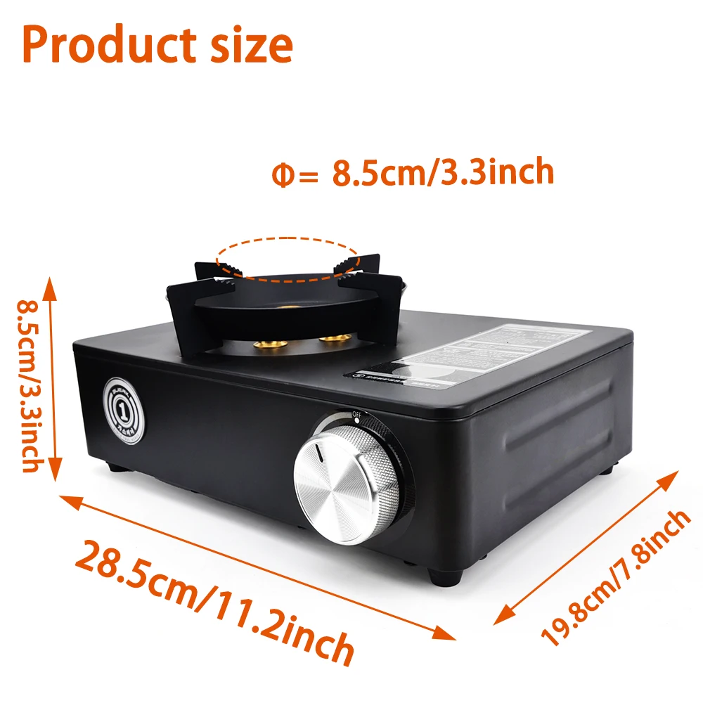 Imagem -02 - Portátil Butano Cassette Fogão Queimador Queimador a Gás para Cozinhar ao ar Livre Camping Pesca Design de Moda 3500w