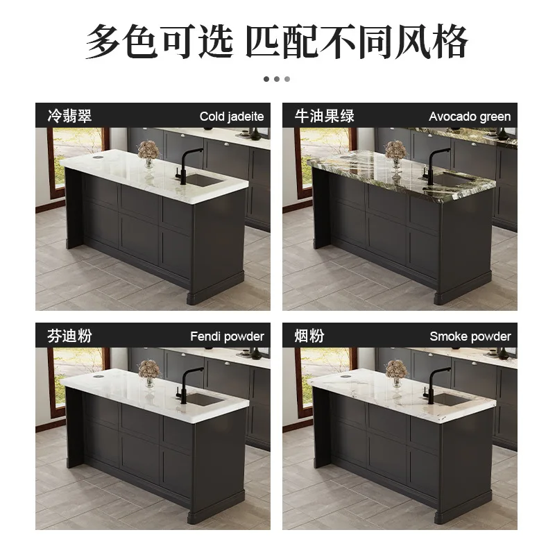 Natural marble French light luxury bar side integrated cabinet, open small apartment bar partition cabinet