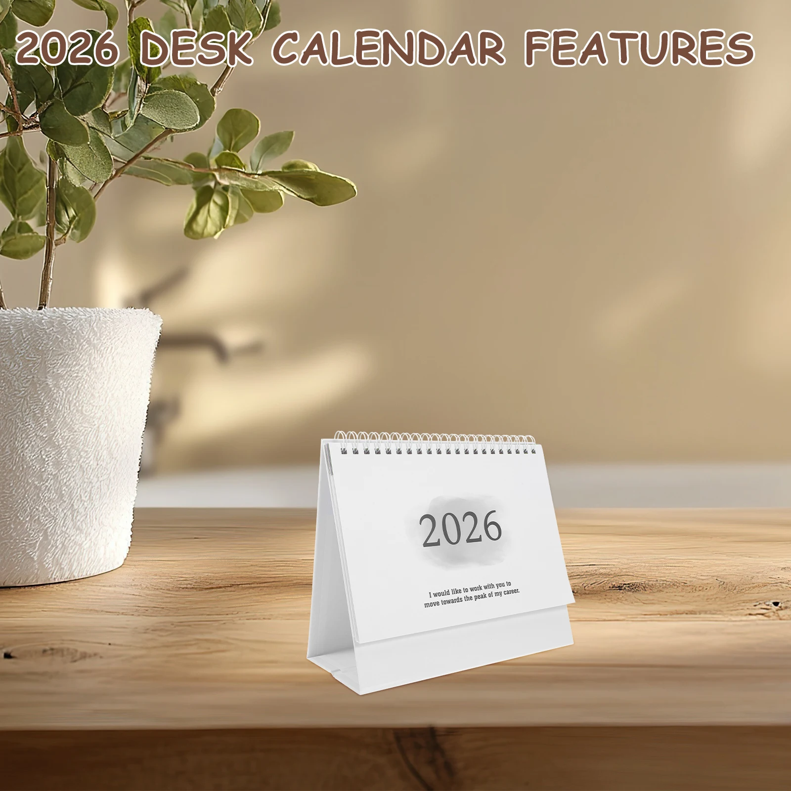 

2026 Desk Calendar Mini Desktop Small Standing Dated Office Table Calendars Aesthetic