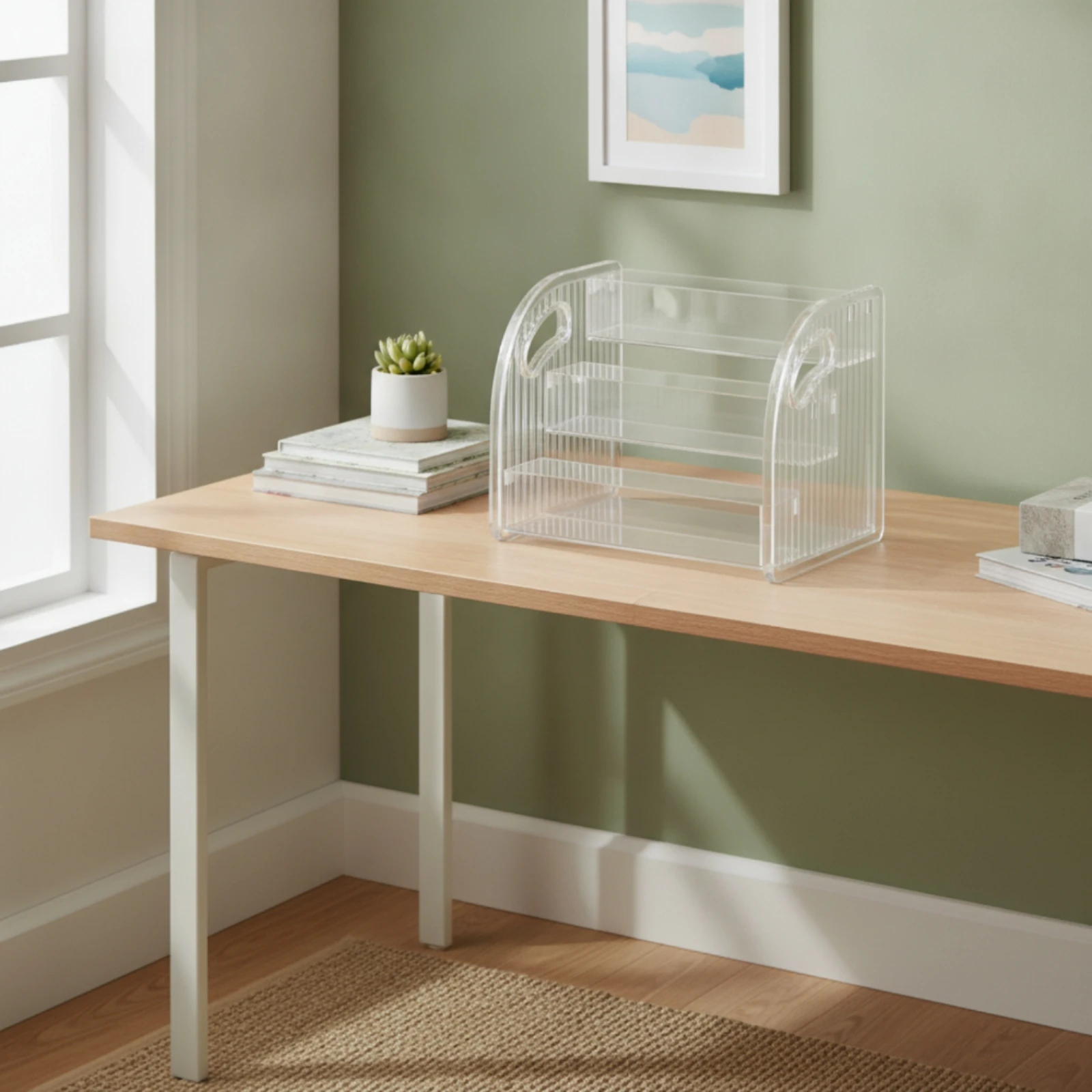 Tiered Acrylic Display Stand Stable Acrylic Display Riser Countertop Organizer Clear Transparent for Retailers, Checkout Counter