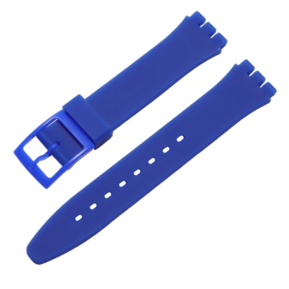 Silikon-Uhrenarmband für Swatch, buntes Sportarmband, Ersatz-Armband, Gummi-Uhrenzubehör, 16 mm, 17 mm, 19 mm, 20 mm – Detail 9