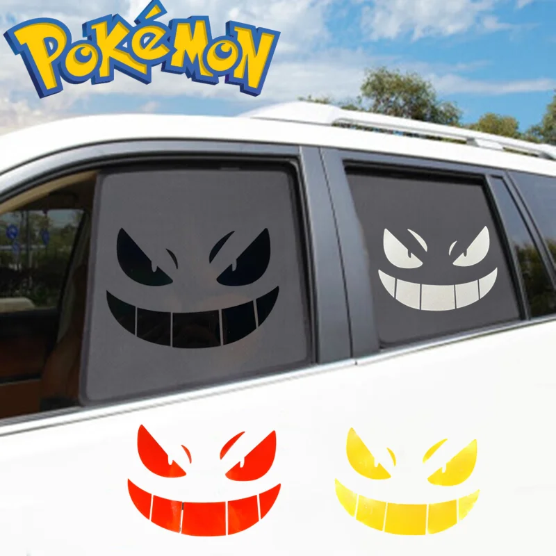 Pokemon Japanese Manga Stickers Cute Color Gengar Car Stickers CarGlass Decorative Stickers Scratch Masking Children\'s ToysGifts