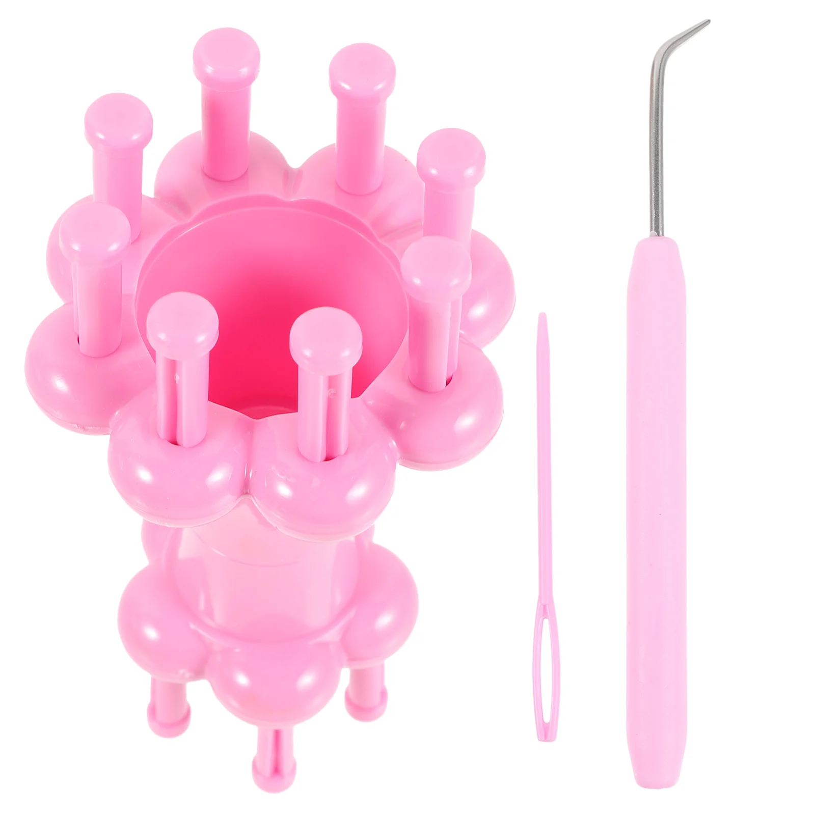 

1 Set Double End Rope Braiding Machine Winding Rope Device Flower Knitting Set Weaving Tools Rosy Rope Knitter