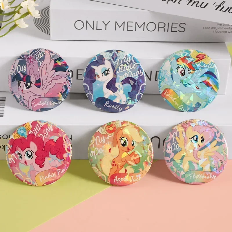 New My Little Pony Rainbow Dash Twilight Sparkle Cute Souvenir Pins Brooch Icon Badge for Bags Anime Figure Kawaii Kids Gifts