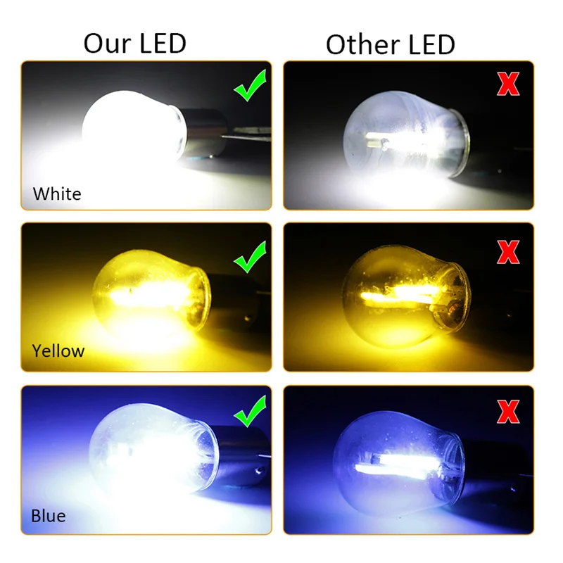 1pcs 1157 BAY15D led brake Lights bulb super bright p21/5w led car bulbs auto Light Source white 12v Drop Shipping Supported