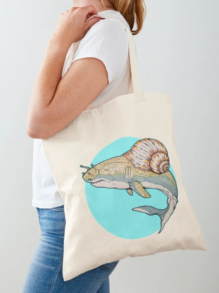

Snail Shark Tote Bag Woman shopper bag sac pour femme shopping trolley bag Handbags women
