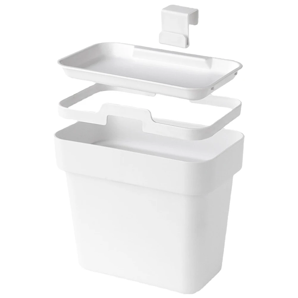 

Hanging Kitchen Waste Bin Cabinet Trash Can For Home Office Hotel Compact Space-Saving Plastic Garbage Can Wall Mounted Door