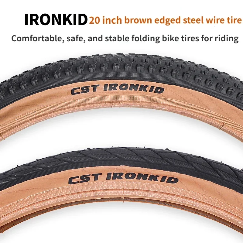 20 inch Bicycle tires 406 20X1.75 20X1.95 Brown Skin edge retro Folding Bike Tyre C1820D C1959