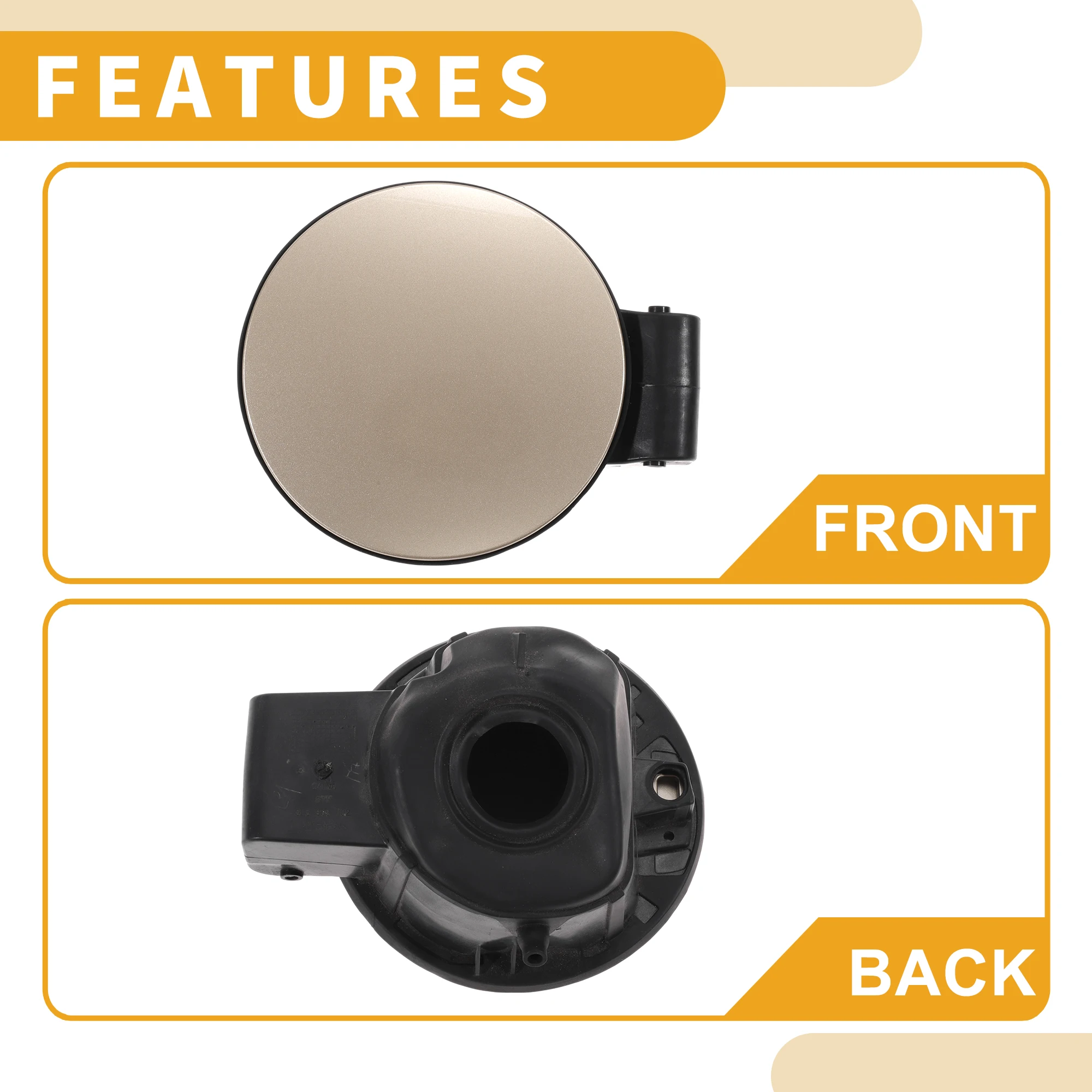 غطاء باب خزان الوقود UXCELL لسكودا يتي 2013 نوع الترباس رقم 5L6809857 الانجراف الذهبي ABS #5