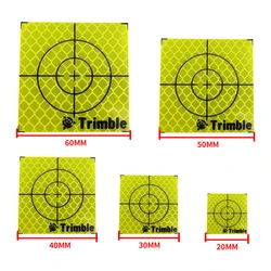 100pcs Fluorescent Green Sheet Reflective Sticker Size 60x60mm 20 30 40 50 Reflector Sheet For Trimble Total Station Survey