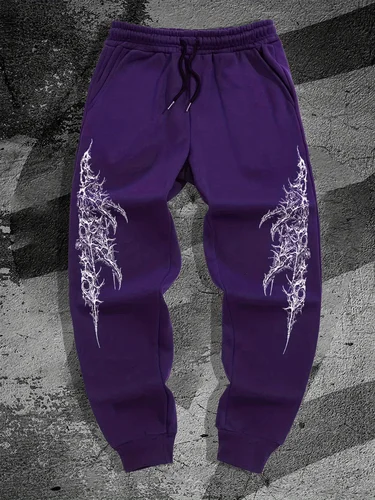Imagen 2 del producto 2025 Pantalones deportivos informales con estampado gótico para hombre, pantalones multifuncionales para parejas, pantalones de Hip Hop a la moda, pantalones deportivos cómodos