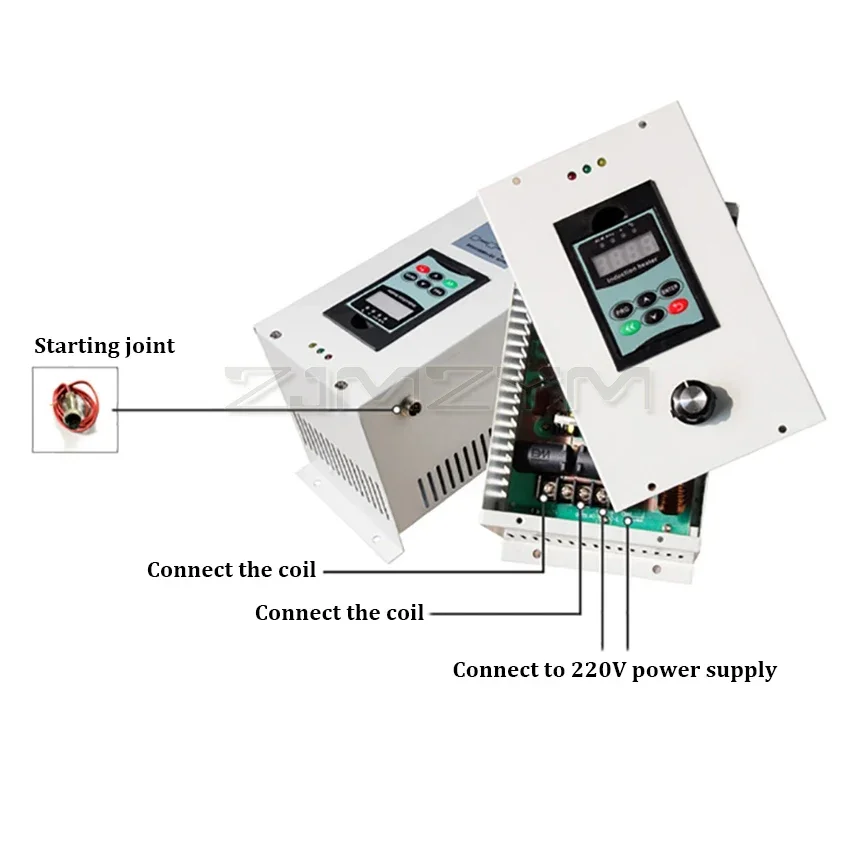 2500W Electromagnetic Induction Heater For Plastic Extrusion High Frequency Heating DIY Induction Heater Kit Controller 220/110V