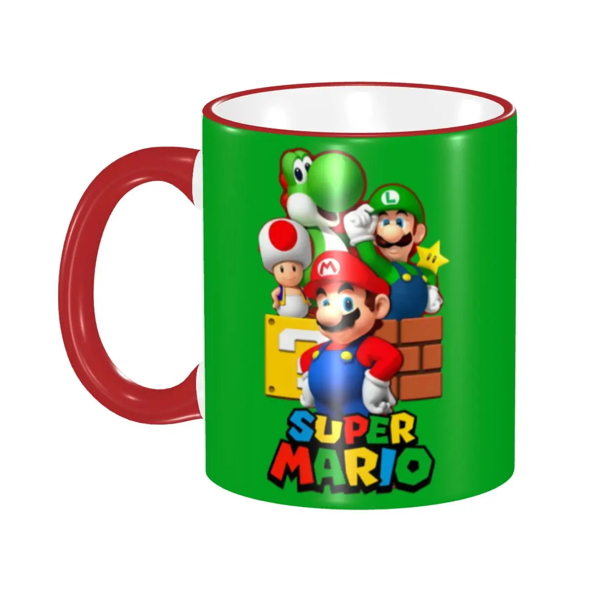 

Customized M-Marios Mug DIY Kawaii Cartoon Anime Adventure Game Ceramic Milk Tea Coffee Cup