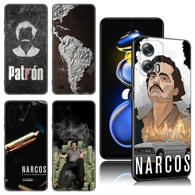 Narcos TV Series Pablo Escobar Black Phone Case For Xiaomi 10T 11T 13T 14 Pro 11 Lite POCO X3 NFC M3 M4 M6 X4 X5 Pro 5G F5