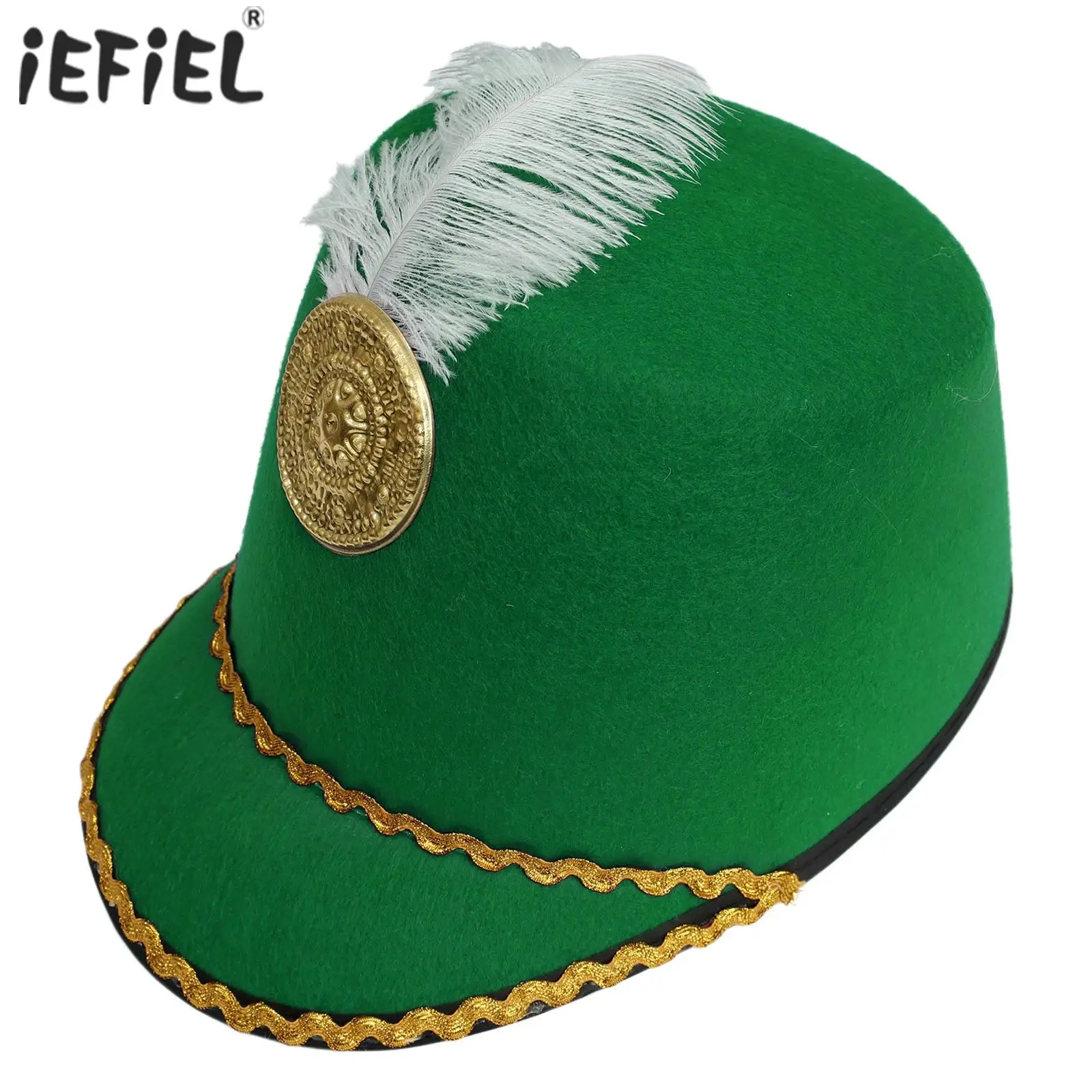 

Adult Kids Children Drum Band Major Hat Soldier Confetti Cap Marching Band Drummer Circus Cosplay Predator Hat Stage Performance