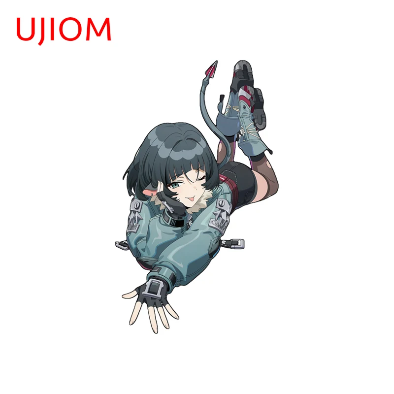 UJIOM Jane Doe Zenless Zone Zero Prone Posture Waifu Wall Sticker Premium Unique Waterproof Decal Delicate Wallpapers For Kids