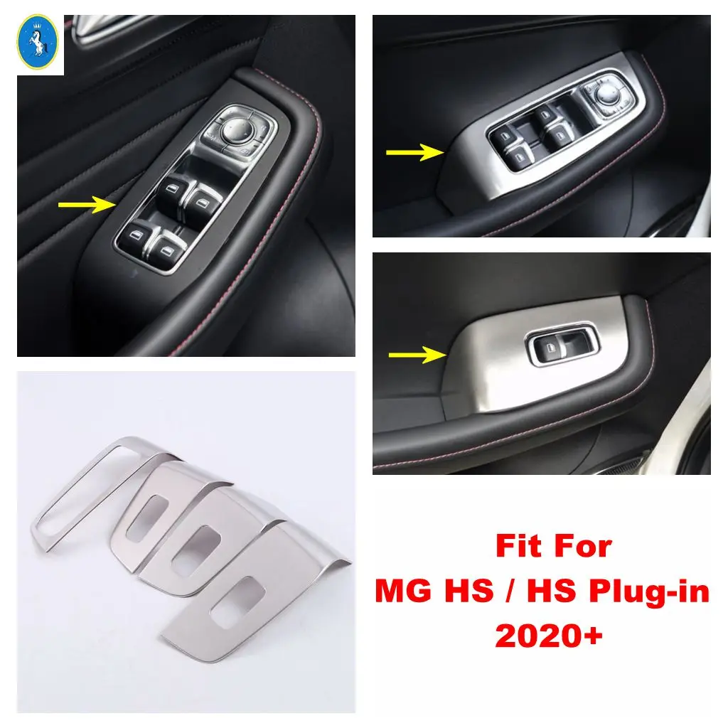 

Car Inner Door Armrest Window Lift Button Panel Decoration Cover Trim Accessories Interior For MG HS / HS Plug-in 2020 - 2024