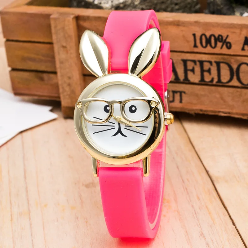 

Hot Arrive Cute Cheese Cat Pattern Kids Watches Girls Quartz Analog Child Watches for Women Student Clock Gift Relogio Feminino