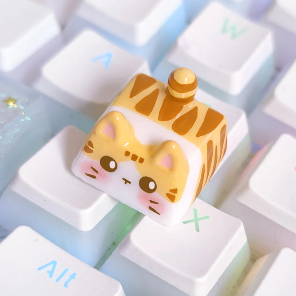 3D Print Cute Cat Resin Keycaps Customize Personalized Keycap Cross Switch Mechanical Keyboard ESC Keycaps Boyfriend Gift