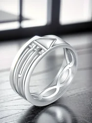 Huaya Couple's Silver/Gold Color Simple Arrow Line Ring for Women and Men Delicate Charming Accessories Jewelry New Tide