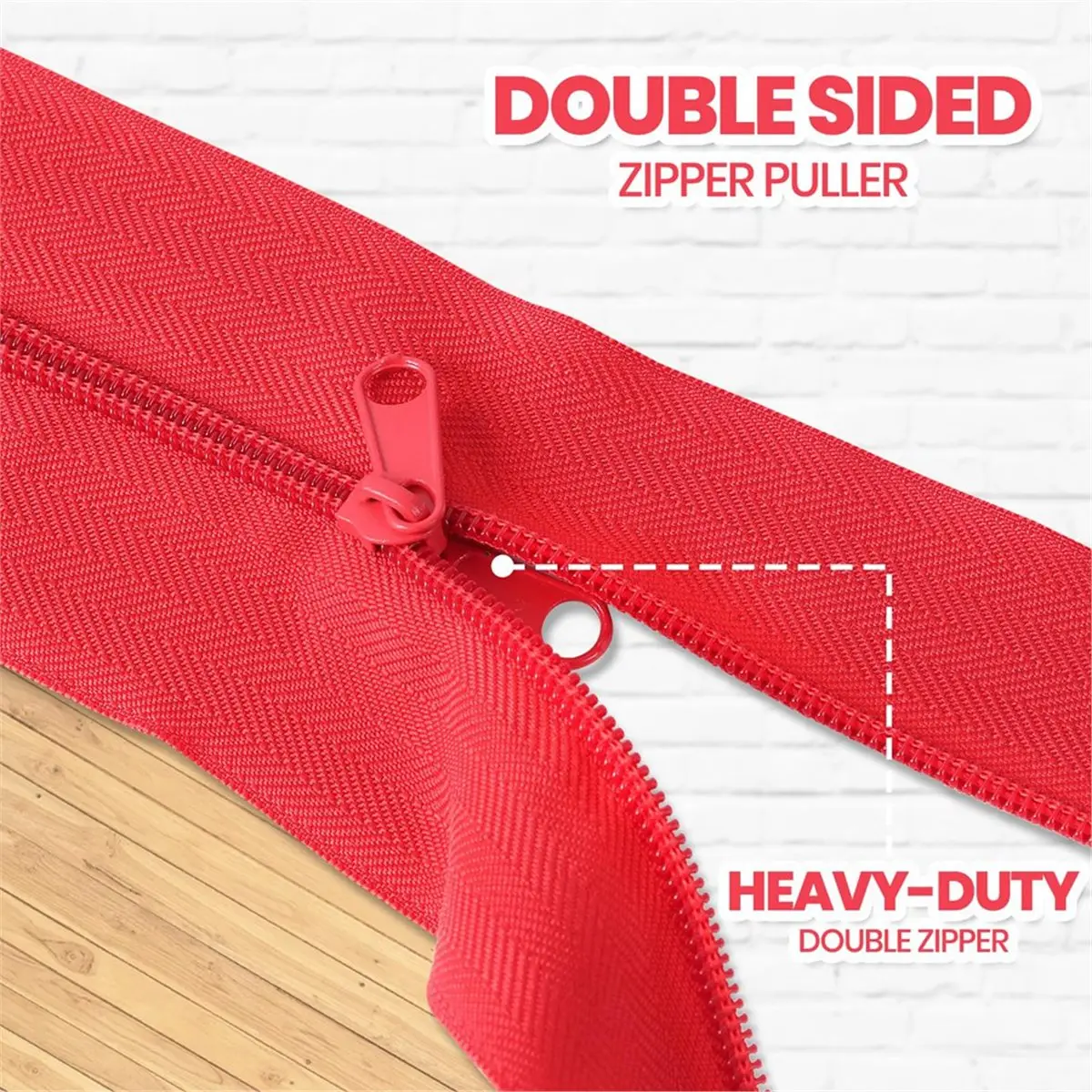 ~！【Best Seller】8-Pack Heavy-Duty Dust Protector Zipper - Self-Adhesive Instant Door Zipper Roll- 7.60cmx2.13m