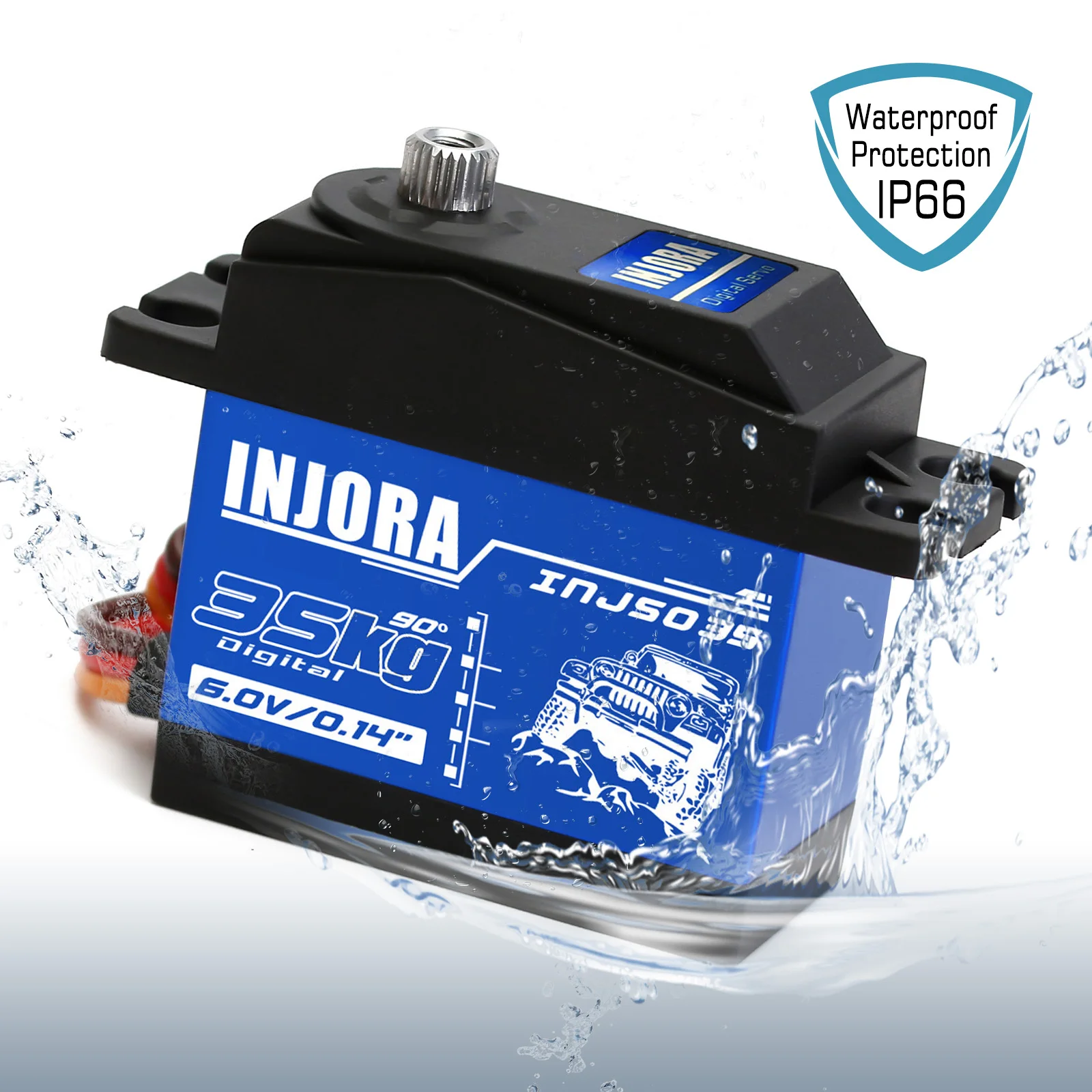 INJORA INJS025 INJS035 Servo numérique 25KG 35KG servos étanches à grand couple pour voiture RC chenille SCX10 camion Robot pièces de mise à niveau