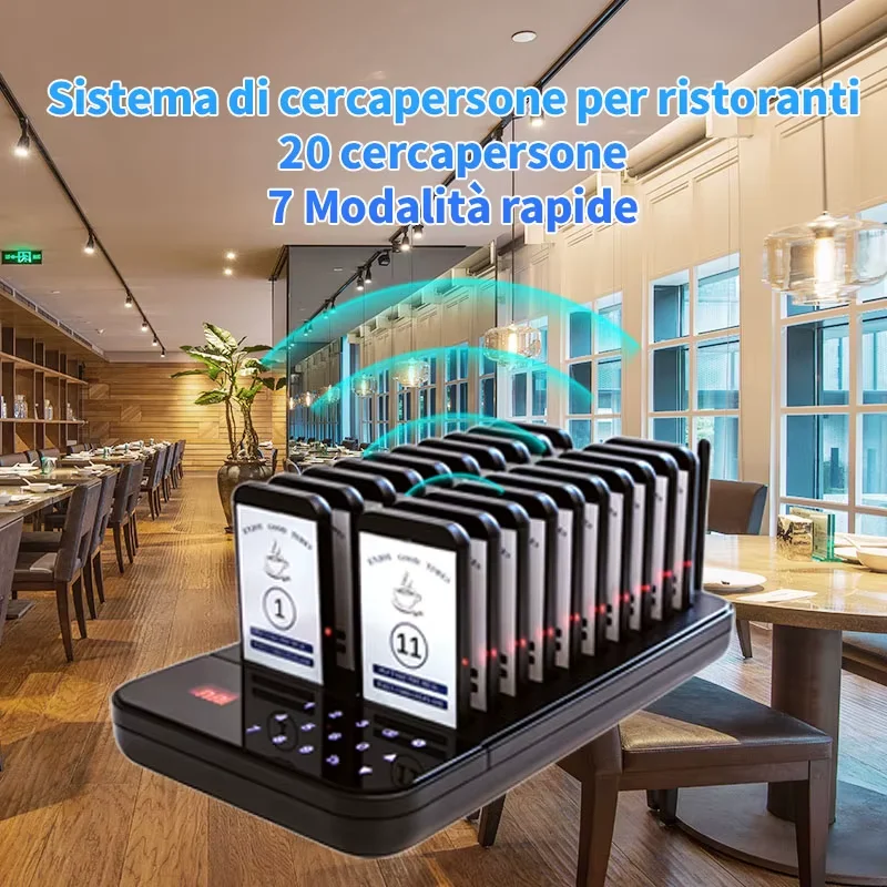 Wireless Restaurant Pager System Guest ลูกค้า Waiter โทร Beeper Pager Buzzer Paging สําหรับ Food Court Cafe Beach Bar