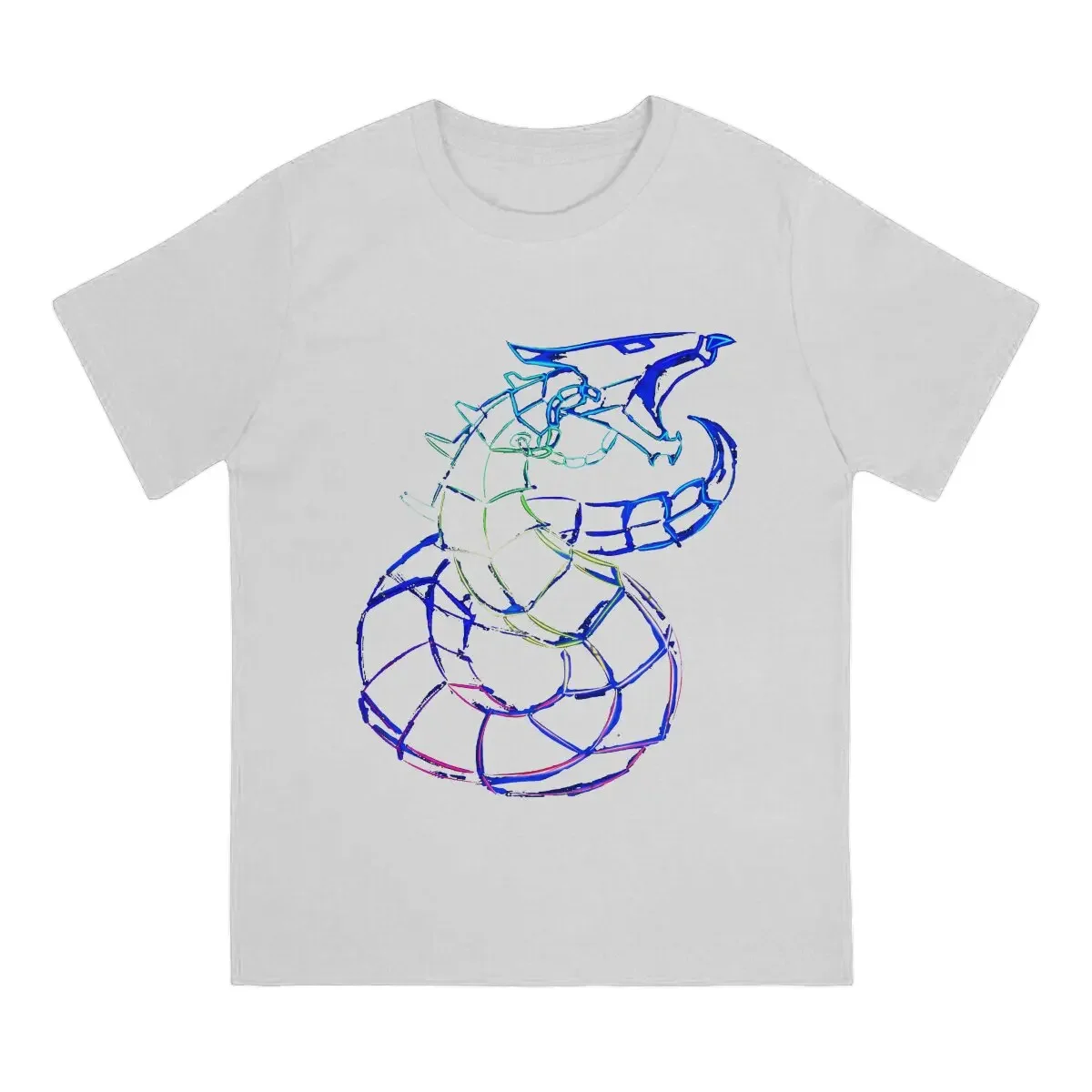 Men Neon Cyber Dragon T Shirt Yu Gi Oh Duel Monsters Cards Clothing Amazing Short Sleeve Round Neck Tees Gift Idea T-Shirts