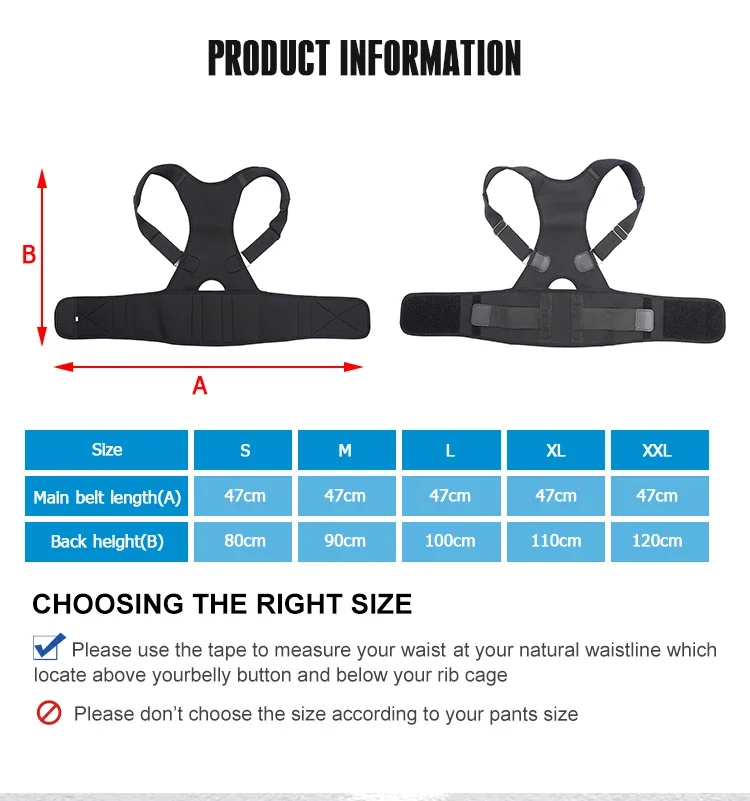 Back Posture Corrector Shoulder Support Belt Upper and Lower Back Pain Relief Improve Spine Clavicle Brace Posture Vest