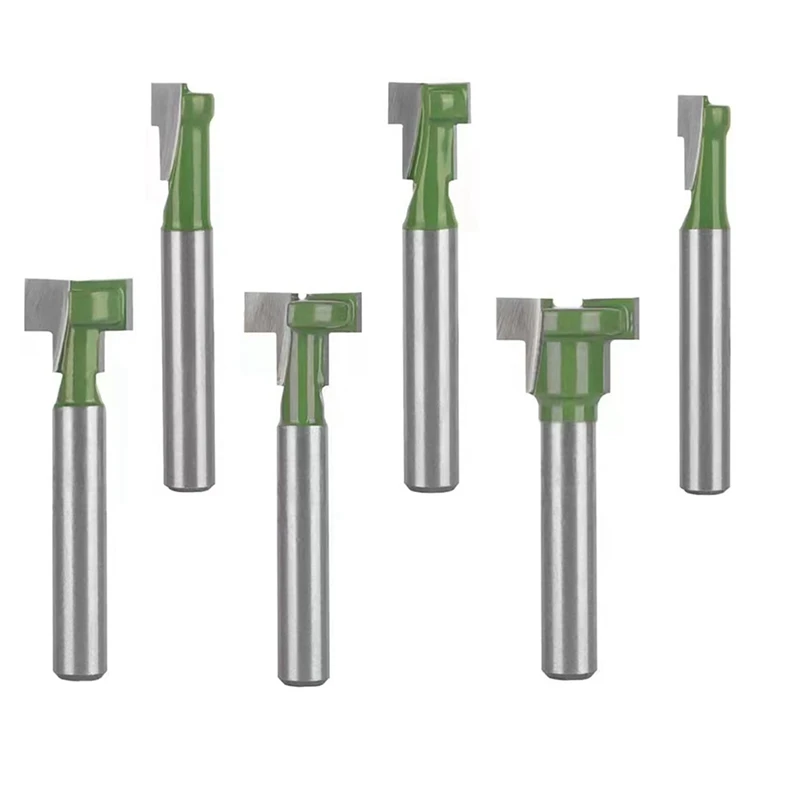 Keyhole Router Bits Set, 6 Pcs Router Bit Set 1/4&5/16&3/8&9/16&1/2&5/8 Inch Blade Diameter