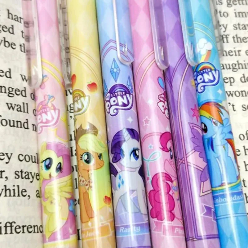 Anime Kawaii Cute My Little Pony Neutral Pen Signature Pen Carbon Pen Stationery Student 0.5Mm Black Cartoon Birthday Girls Gift