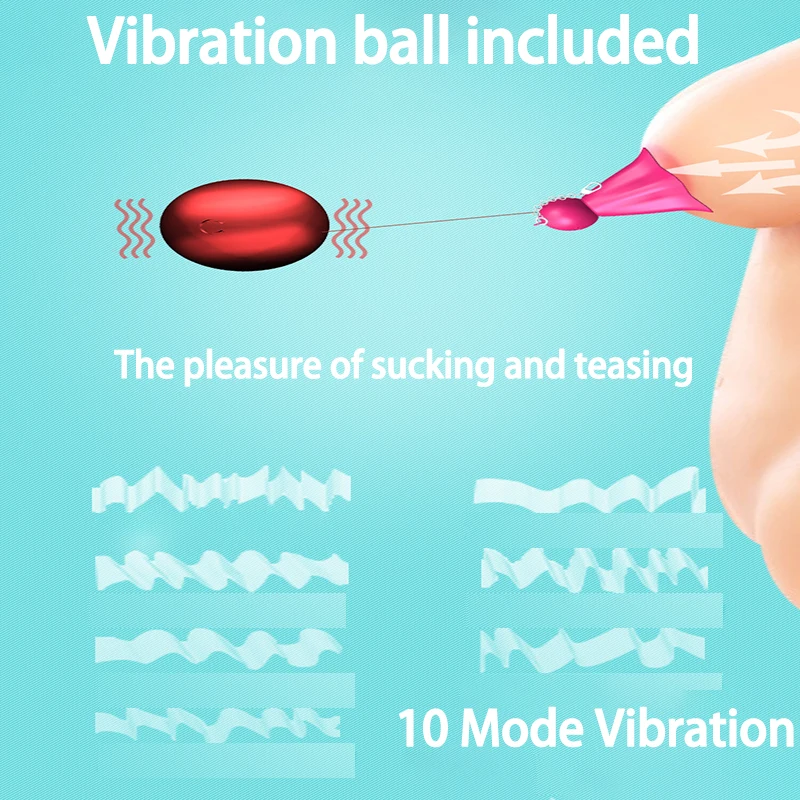 Nipple Clip Sucker Vibrator for women 10 Modes Strong Stimulation Clip Female Breast Stimulator Female G Spot Sex Toys BDSM