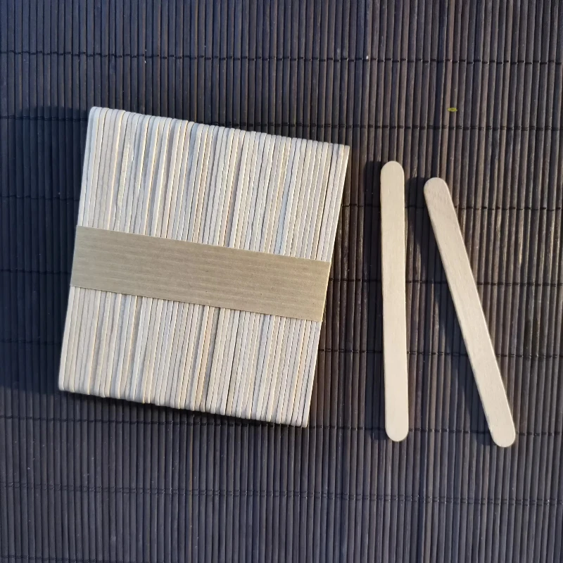 

Sustainable 93mm straight edge birch popsicle stick eco-friendly ice cream tool