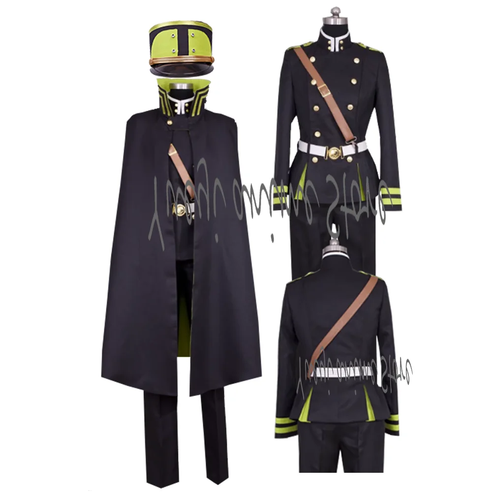Personalizado-Disfraz de Anime cos Yuichiro Hyakuya, traje de uniforme para hombre y mujer