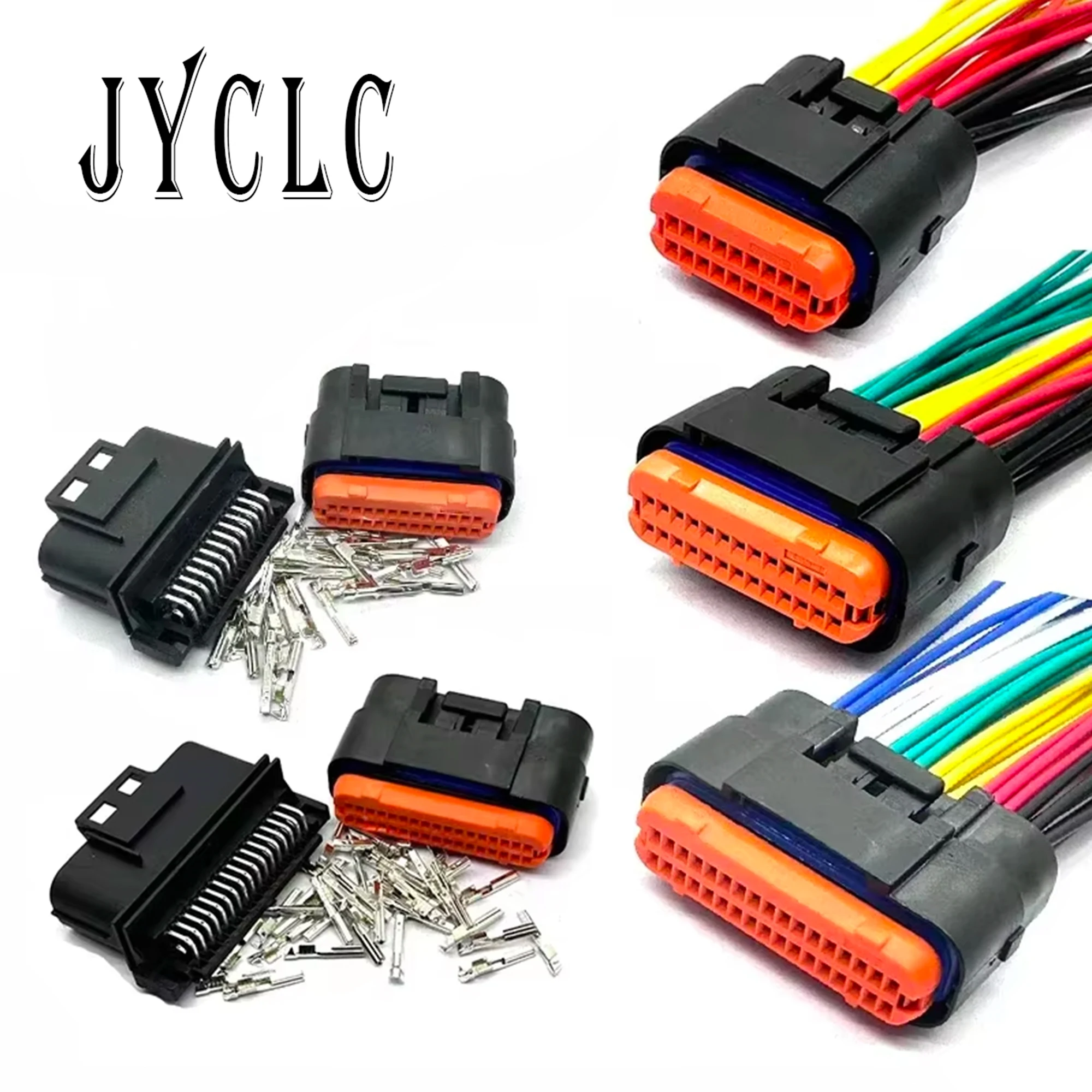 1 Set 18/26/34 Pin Way ECU Connector Sealed Female Wire Connector for Auto ECU Pin Header Right Angle JAE MX23A34SF1 MX23A34NF1