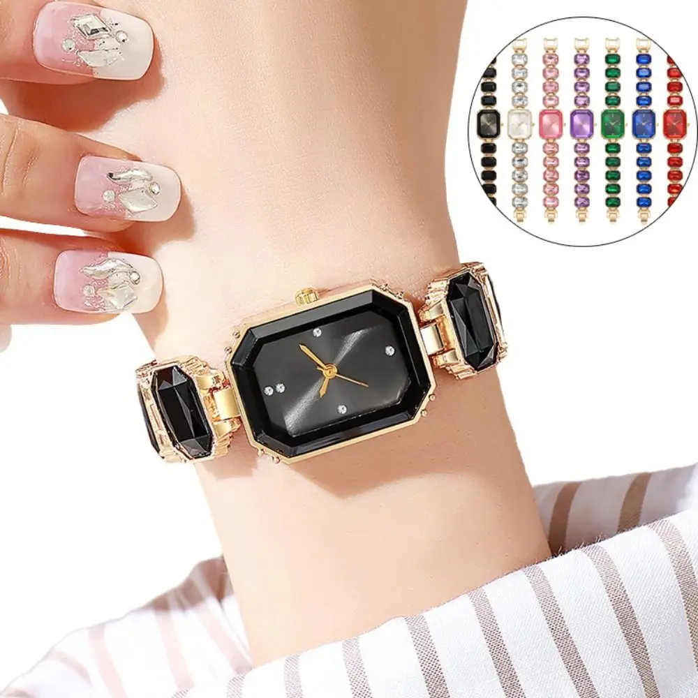 Fashion Rhinestone Quartz Watches Diamond Studded Watch Strap with Adjustable Bracelet Women Wristwatch Wrist Decoration Gift