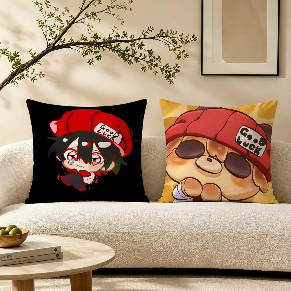 Anime Undead Unluck Cushion Cover Pillow Short Plush Warm CreamStylel Cushion for Living Room Bedroom Sofa Ideal for Gifting