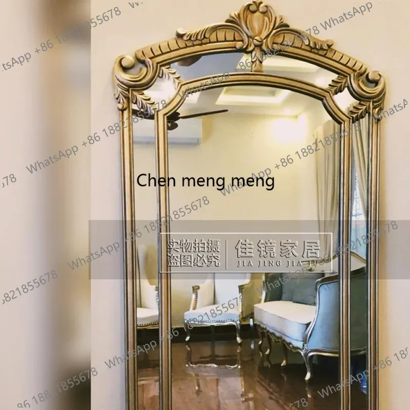 

Зеркало F181 в стиле французского ретро, настенное, в полный рост, для примерки, средневековое, от пола до потолка, для дома/спальни