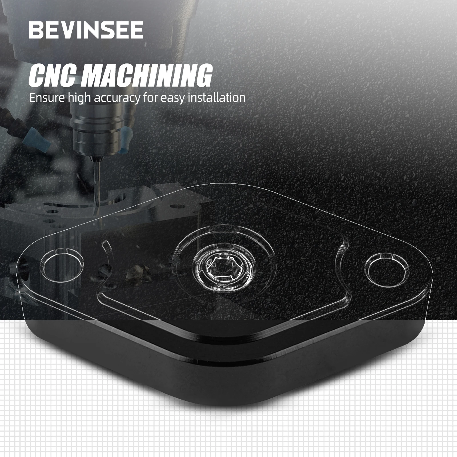 BEVINSEE Sound Symposer Blanking Kit w/ Pressure Port For Ford Focus Mk3 2.0 ST Turbo Ecoboost 2013-2018