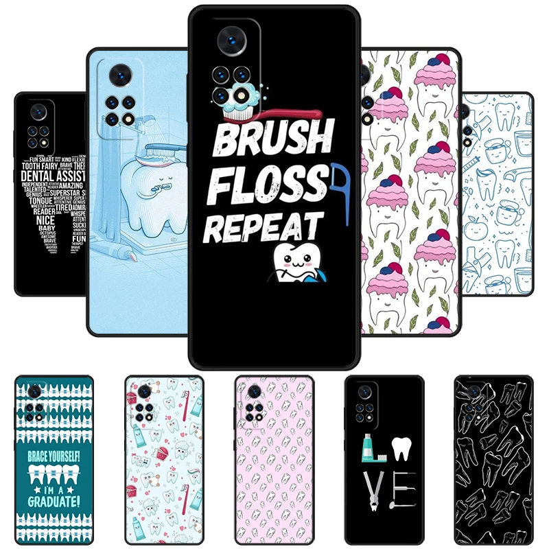 Dentist Tooth Dental Hygienist Phone Case For Redmi Note 11 EPro 11S 10 10T 9S Promax 8 Pro Xiaomi Mi 10 11 12X 12S Ultra Cover