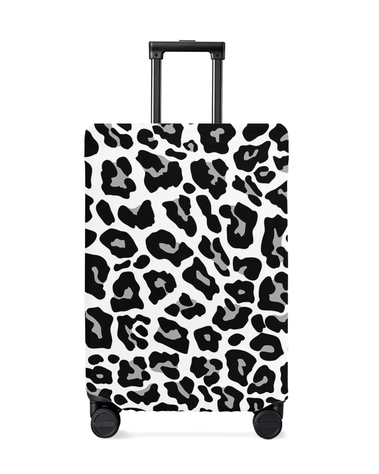 

Black White Leopard Skin Texture Travel Luggage Cover Elastic Baggage Cover Suitcase Case Dust Cover Travel Accessories