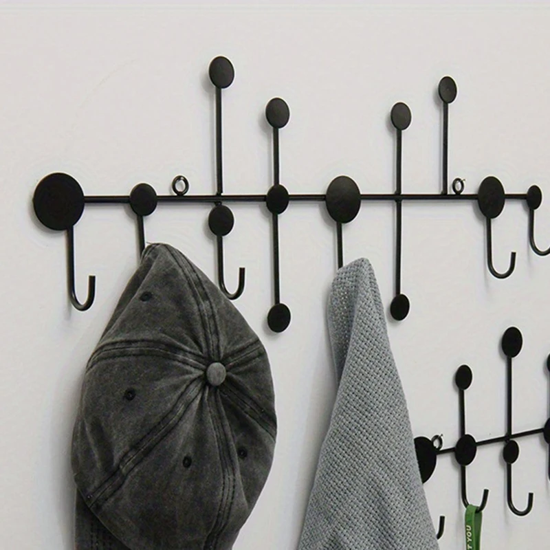 Punch-Free Decorative Dressing Room Coat Rack Hook Entrance Key Rack Storage Entrance Wall Mount-A84M