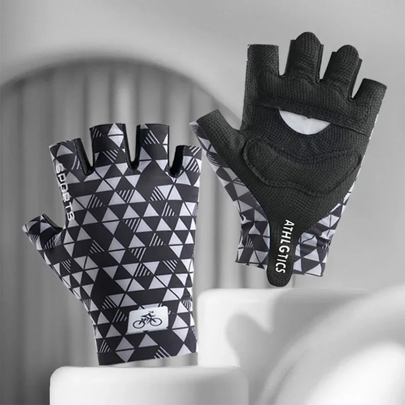 Gants de vélo antidérapants et respirants pour hommes et femmes, demi-doigt, mitaine de gymnastique, Fitness, entraînement sportif