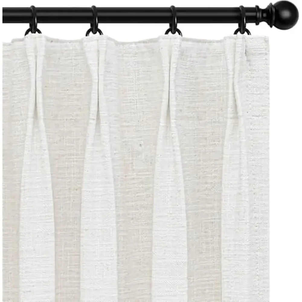 Blackout Linen Pleated Curtains 96