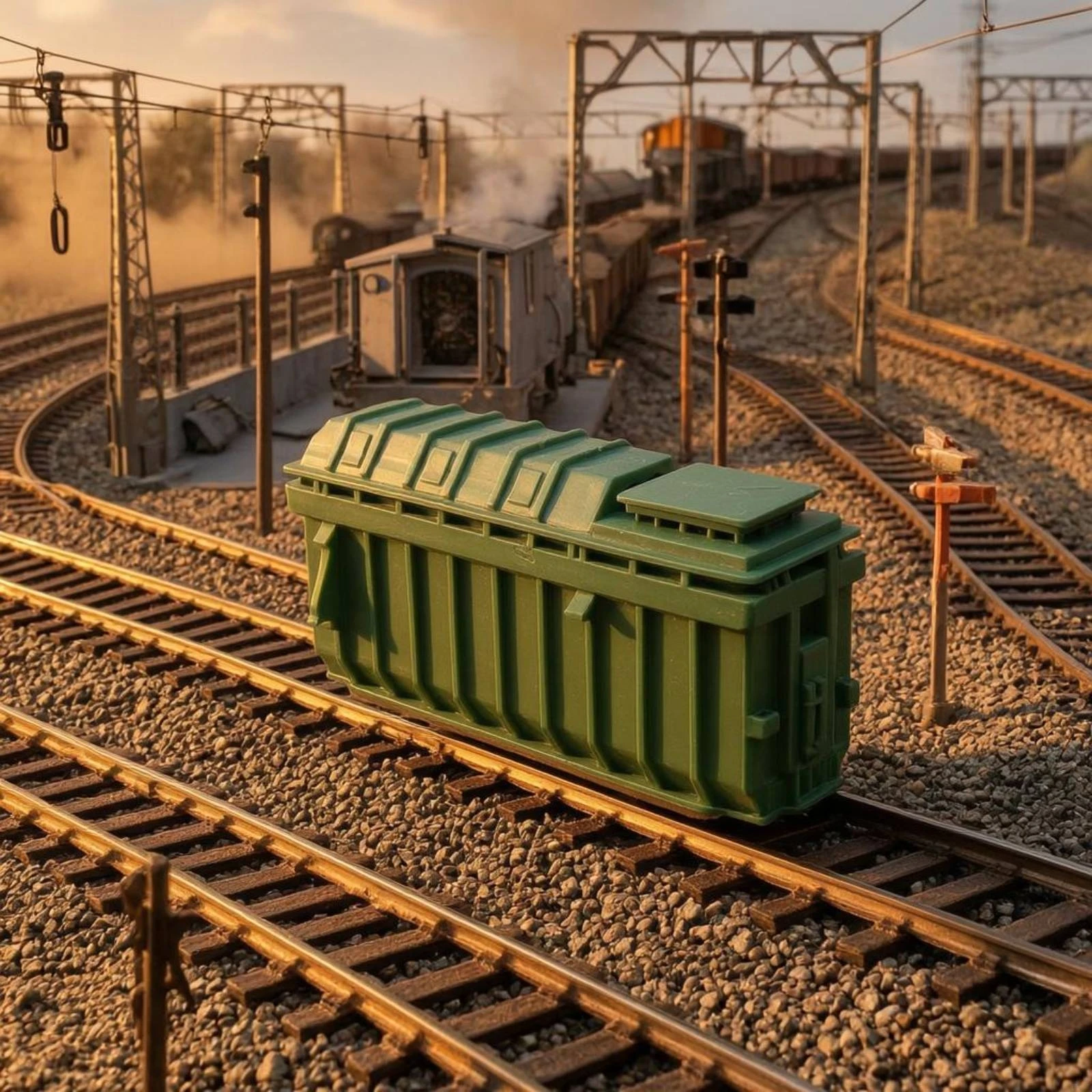 

Traction Substation Transformer Model 1/87 Scale HO Railway Scene Model Resin for Scene Builders