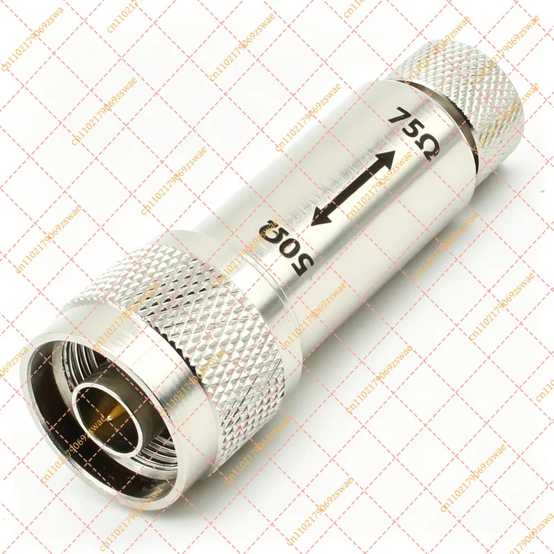 N Male to F Female Impedance Adapter 50 to 75 Ohm Converter Coaxial Matching for TV Antenna Cable