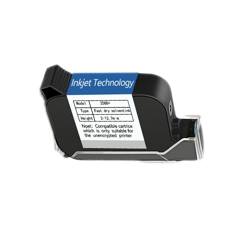 Vliaxh 2588 2588+ 2588 42ML Black Printer Ink Cartridge Quick-drying 12.7mm Print Height Universal for Handheld Inkjet Printer